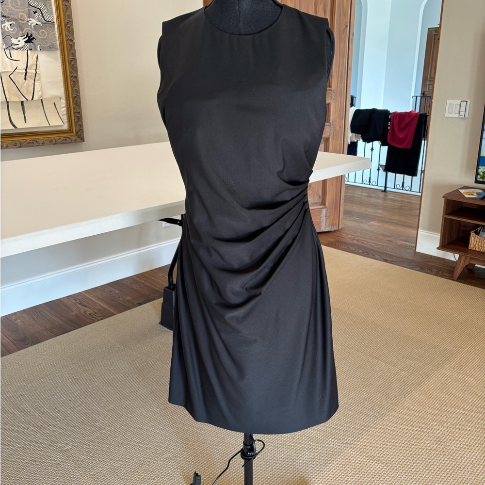 Theory Black Draped Dress